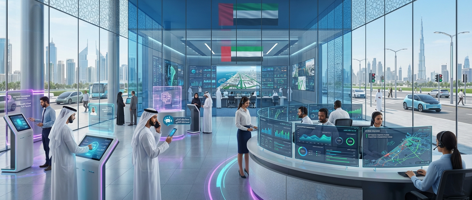 AI automation transforming Dubai government services, smart city operations, and public sector efficiency