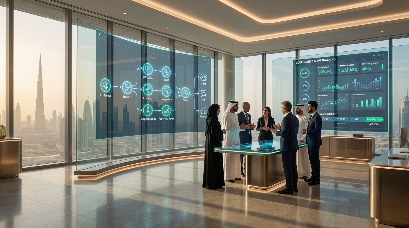 Enterprise AI agents moving from pilot workflows to production operations across Dubai business teams