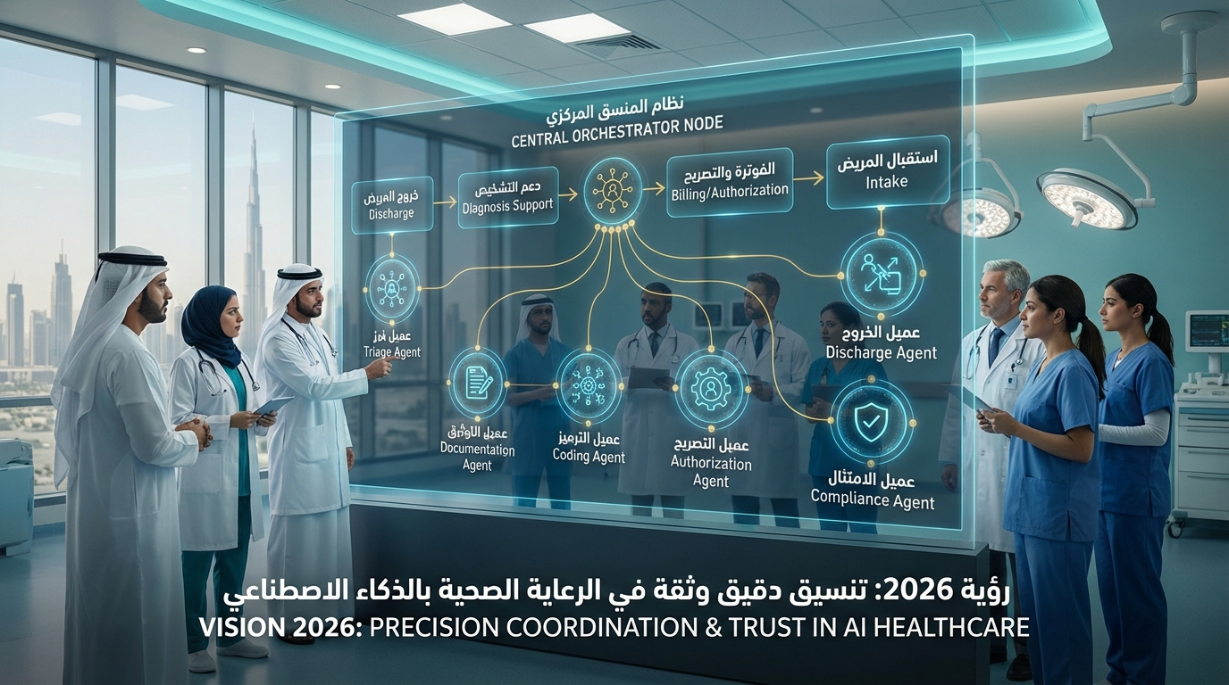 Multi-agent AI orchestration across Dubai hospital care pathways